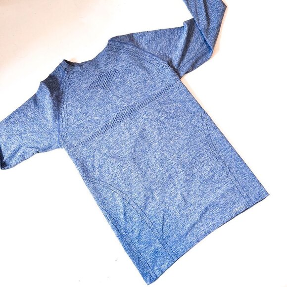 Saucony Dash Seamless Long Sleeve Running Tee Blue Heather Extra Large XL - Picture 1 of 10